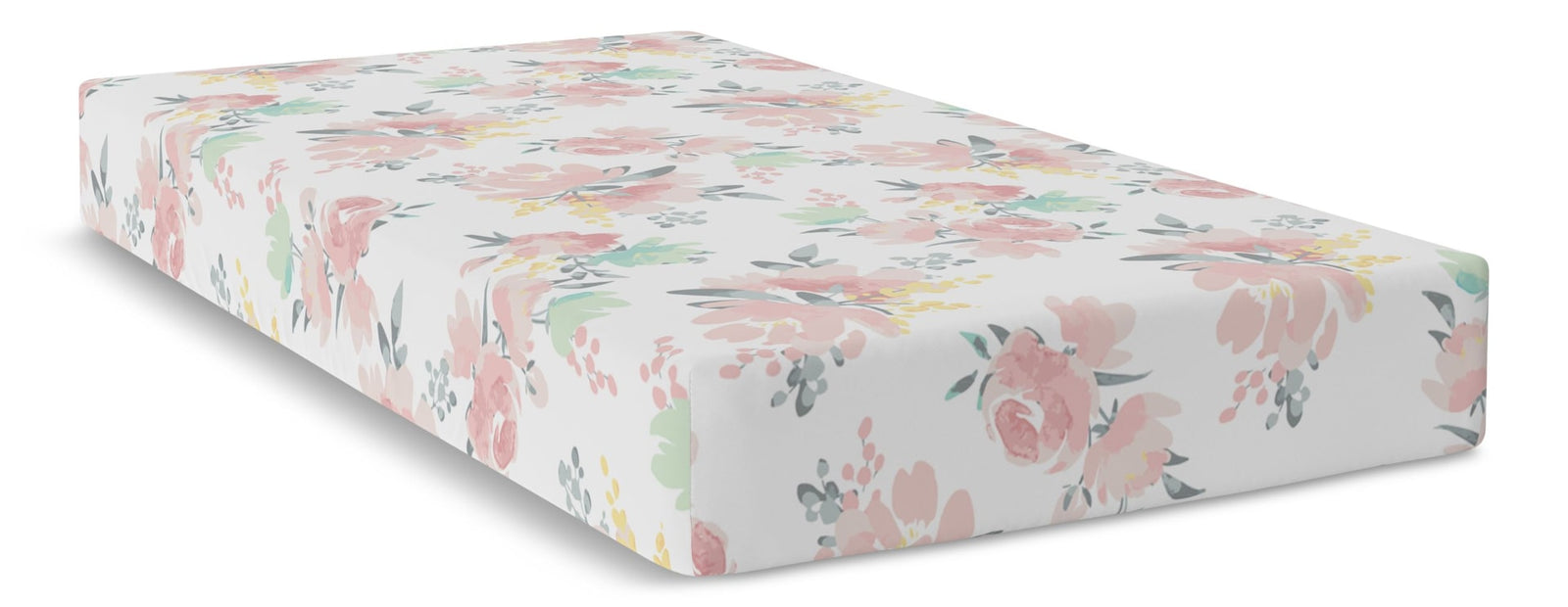 Fitted Percale Crib Sheet, Watercolour Blooms Y6H8 - product image 1
