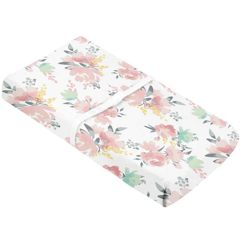 Percale Changing Pad Cover, Watercolour Blooms A9W7