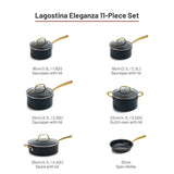 Eleganza Ceramic Pro Non-Stick Cookware Set, 11-pc Y9C7 - product image 5