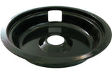 62490 Universal Porcelain Stove Deep-Draw Drip Pan with Trim Ring, Black, 8-in Z5I9 - product image 1