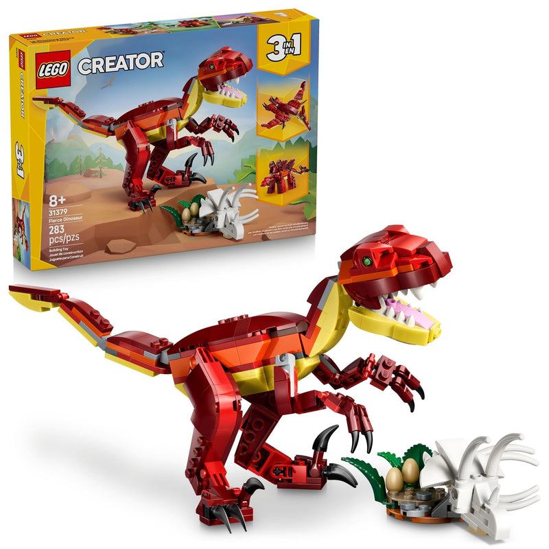 Creator 3-in-1 Fierce Dinosaur Toy Building Set - 31379, 283-pcs, Ages 8+ Y0R9