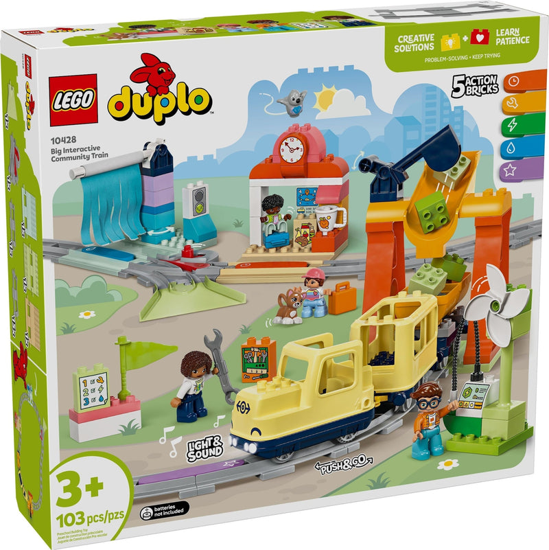 Duplo Big Interactive Community Train - 10428, 103-pcs, Ages 3+ O6A8