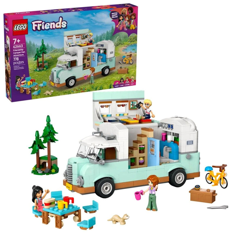 Friends Friendship Camper Van Adventure Set - 42663, 778-pcs, Ages 7+ D7Q0