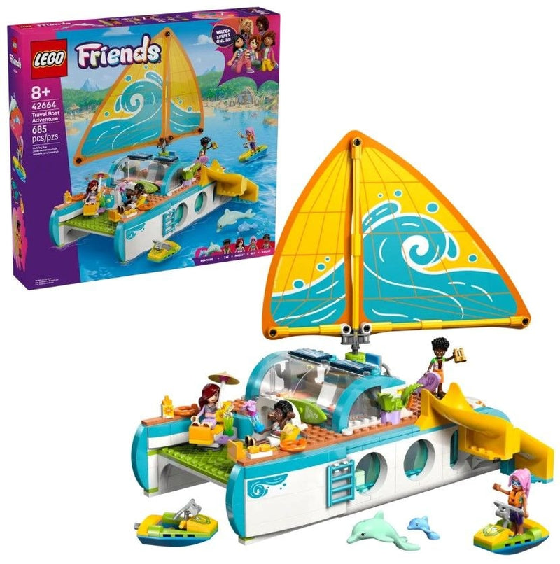 Friends Travel Boat Adventure - 42664, 685-pcs, Ages 8+ E2O4