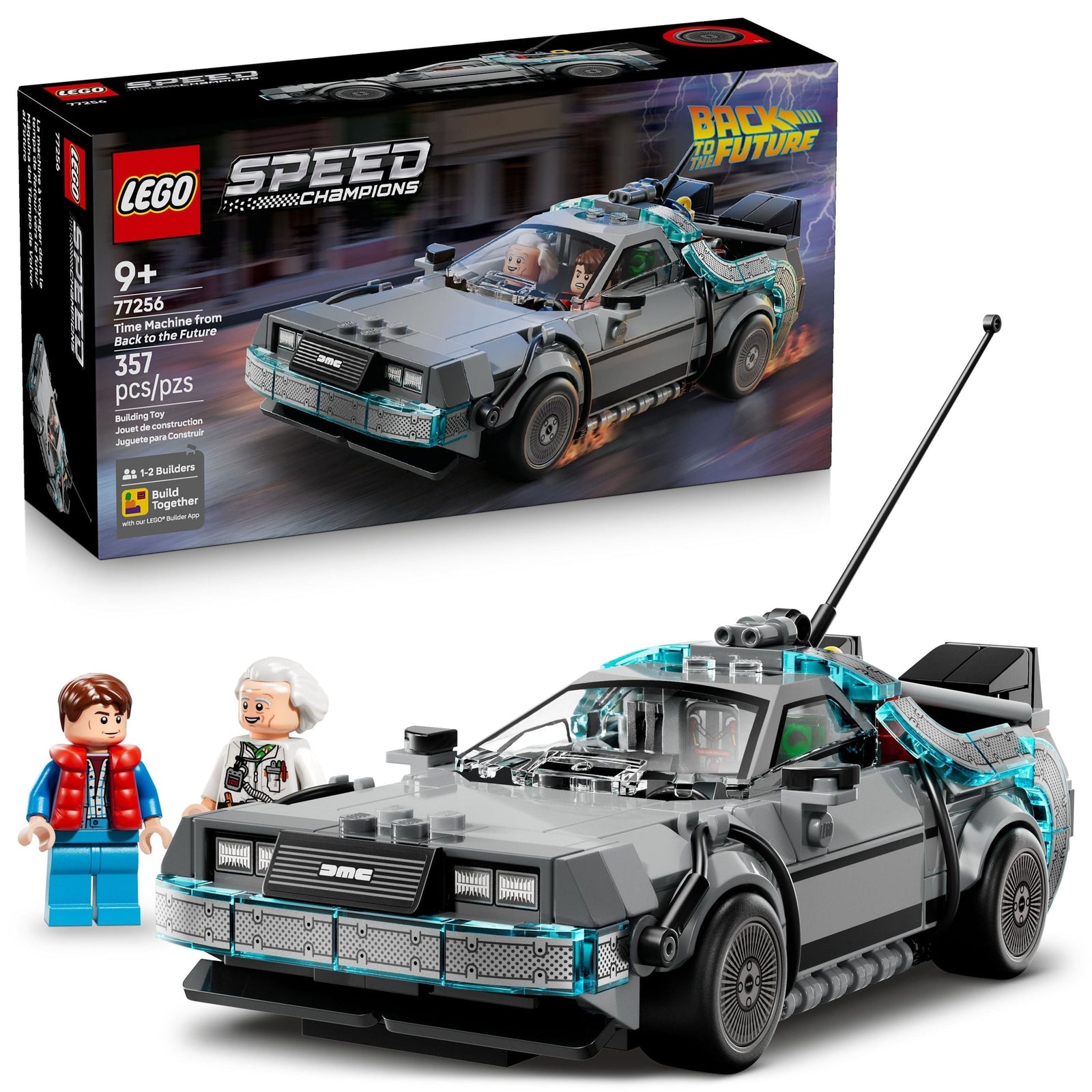 Speed Champions Time Machine From Back To The Future - 77256, 357-pcs, Ages 9+ E6X0 - product image 1