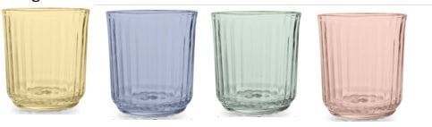 Panello Mixed Colour Rocks Glass Set, 4-pk J7L9