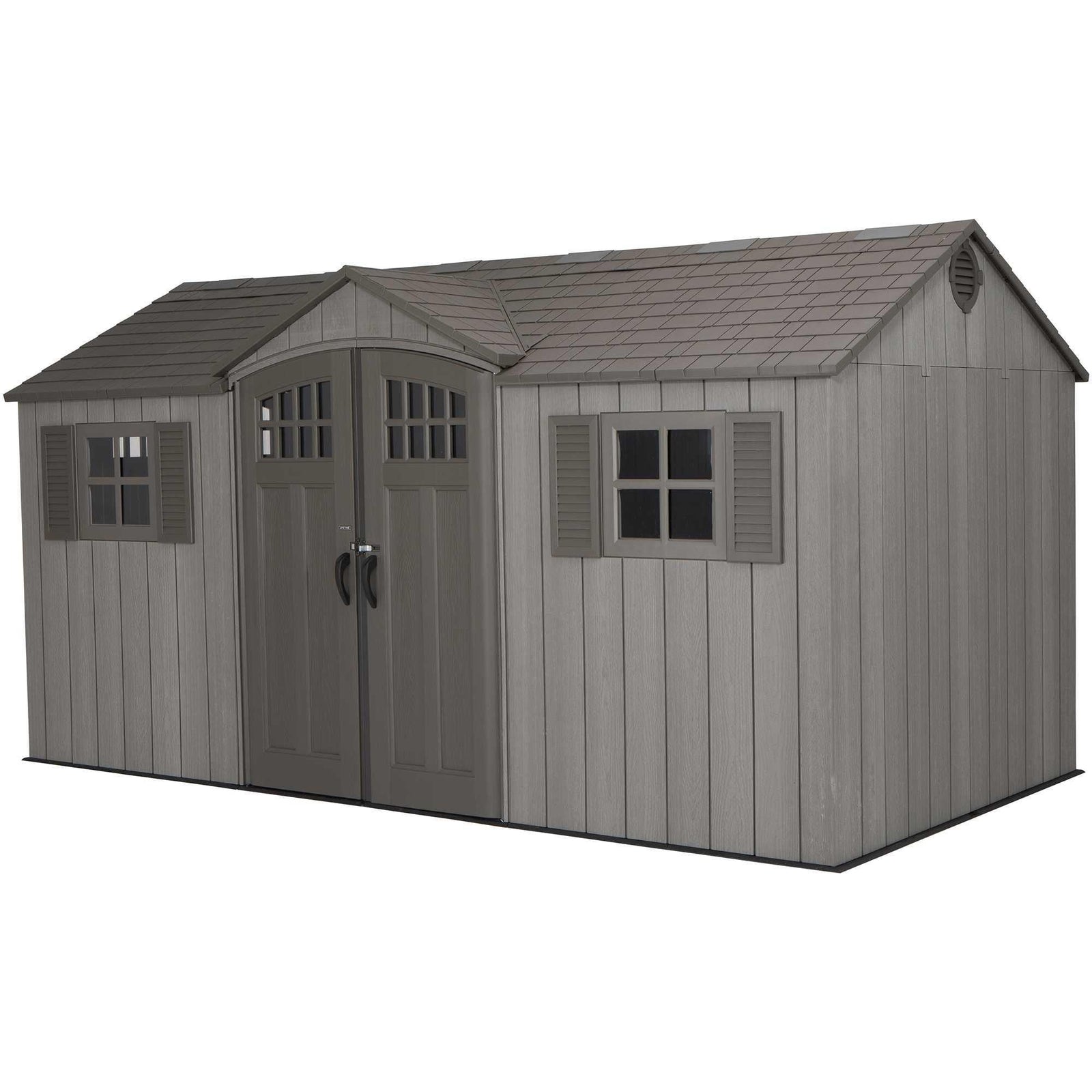 Outdoor Storage Shed with Dual Side Entry, Dark Grey Roughcut, 15 x 8-ft S5R2 - product image 1
