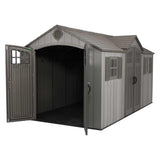 Outdoor Storage Shed with Dual Side Entry, Dark Grey Roughcut, 15 x 8-ft S5R2 - product image 2
