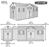 Outdoor Storage Shed with Dual Side Entry, Dark Grey Roughcut, 15 x 8-ft S5R2 - product image 3