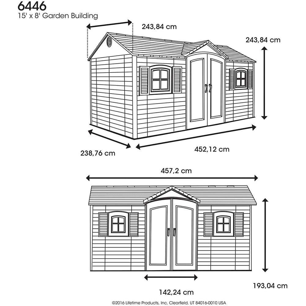 Outdoor Storage Shed with Windows, 8-ft x 15-ft Z9R8 - product image 5