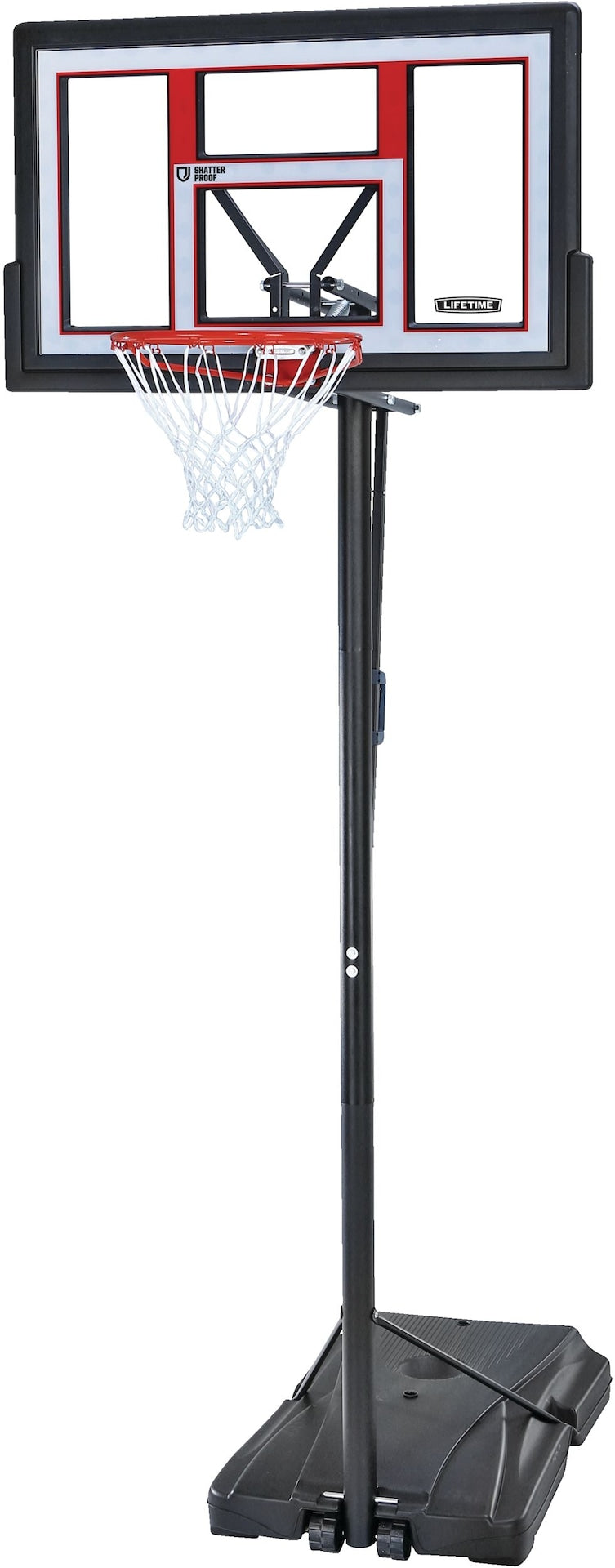 Portable Adjustable Basketball Backboard, Hoop & Net System, 50-in P8W9 - product image 1