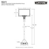 Portable Adjustable Basketball Backboard, Hoop & Net System, 50-in P8W9 - product image 2