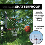Portable Adjustable Basketball Backboard, Hoop & Net System, 50-in P8W9 - product image 5