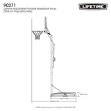 Portable Adjustable Basketball Backboard, Hoop & Net System, 50-in P8W9 - product image 7
