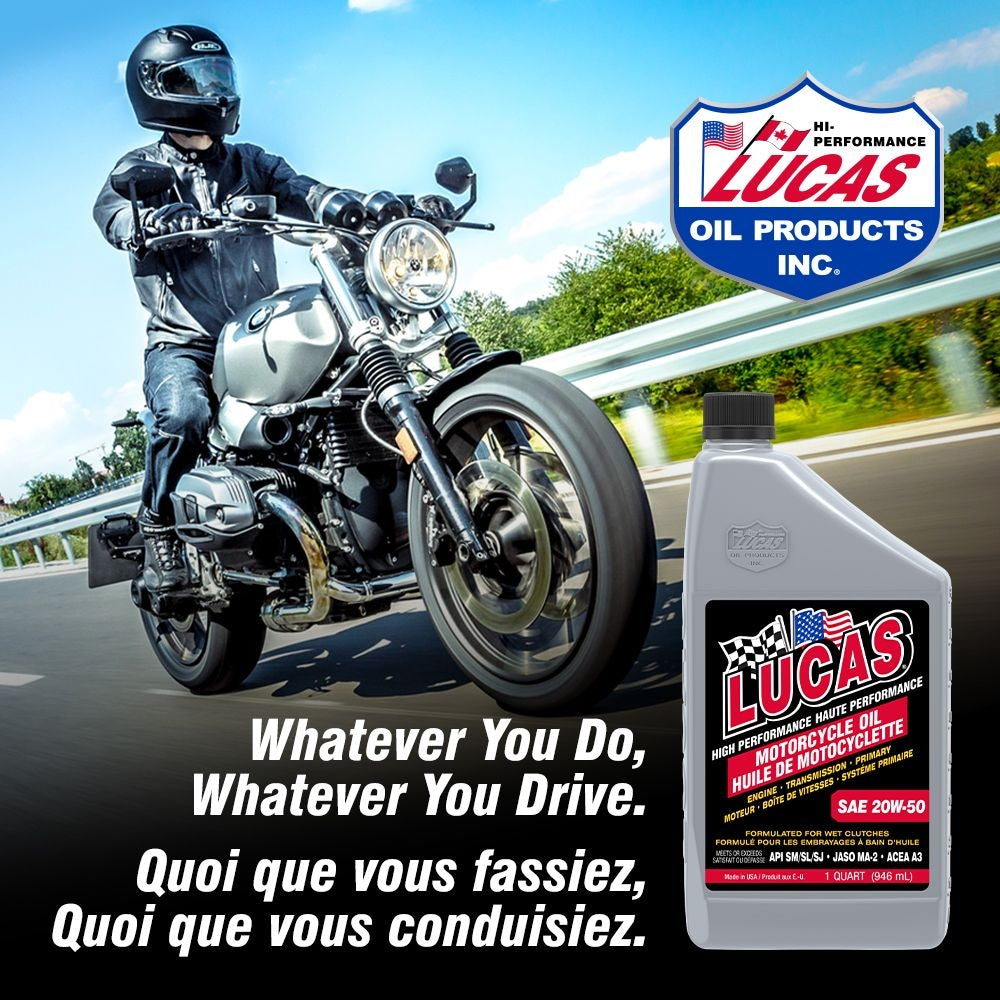 SAE 20W-50 High Performance Motorcycle Oil, 946-mL F3M8 - product image 3
