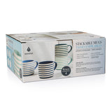 Blue Strip Stackable Mugs, Assorted Colours, 4-pk P6Z9 - product image 3