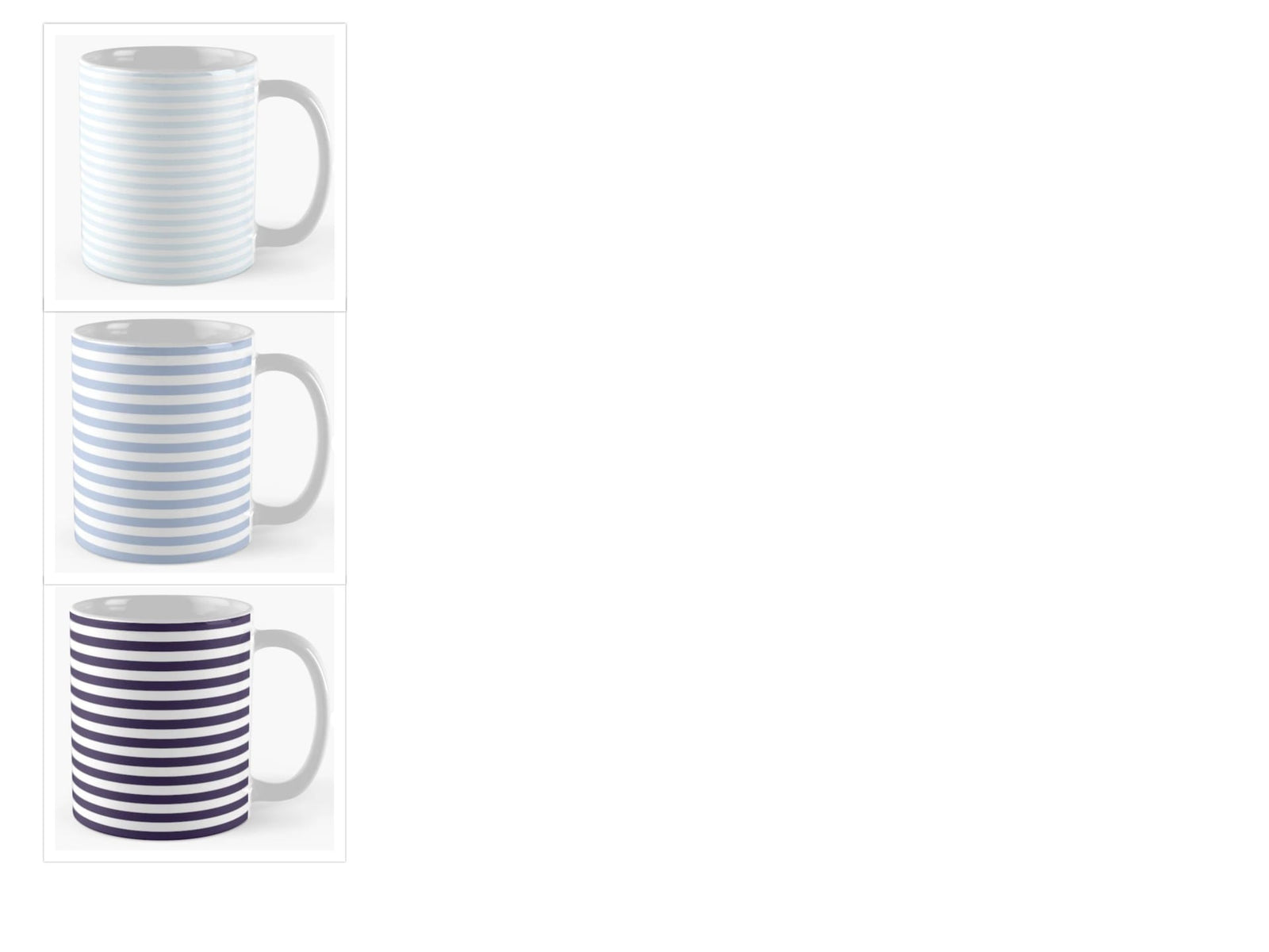 Blue Strip Stackable Mugs, Assorted Colours, 4-pk P6Z9 - product image 8