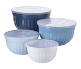 Nestable Navy Mixing Bowl Set with Lids, 8-pc I4O5 - product image 1
