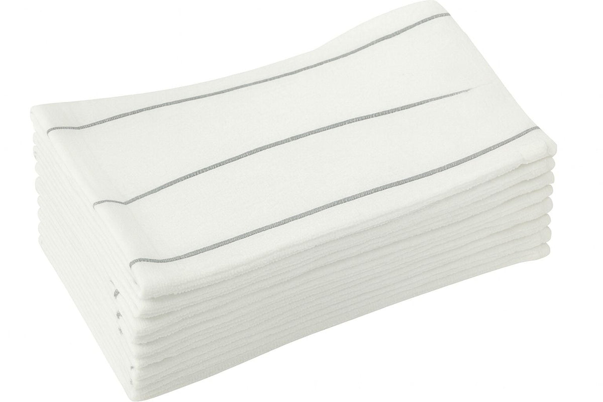 Ribbed Stripe Bar Mop Dish Cloths, Grey Stripes, 5-pk K1J5 - product image 2