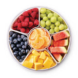 Round Airtight Snackle Box, 6 Compartments, White B3U4 - product image 1