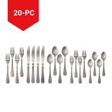 Round Stainless Steel Flatware Set, Serves 4, 20-pc W6D9 - product image 1