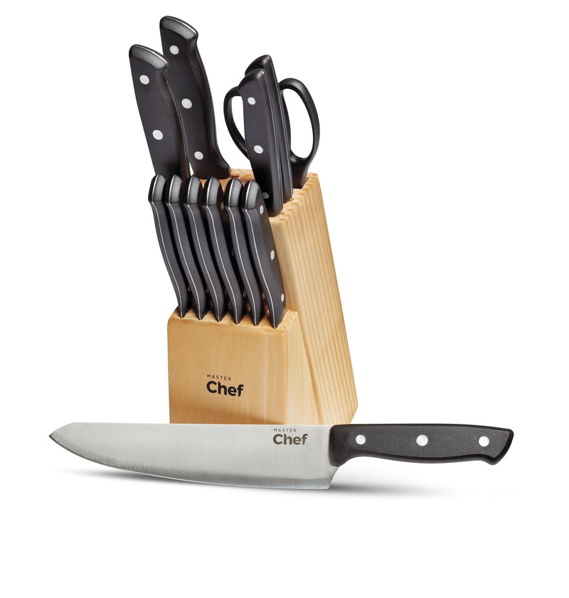 Stainless Steel Knife Block & Kitchen Starter Kit, Ergonomic Grip, 22-pc Q5S6