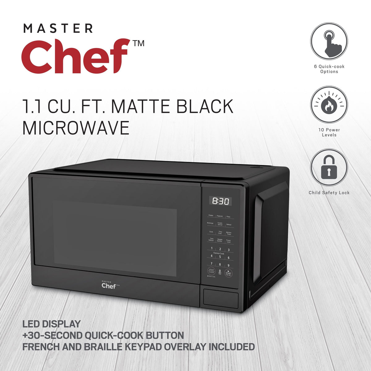 Matte Microwave, Black, 1.1-cu-ft Y6D1 - product image 6