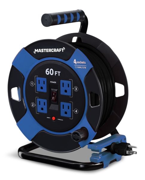 60-ft 10A Retractable Extension Cord Reel E6H0 - product image 1