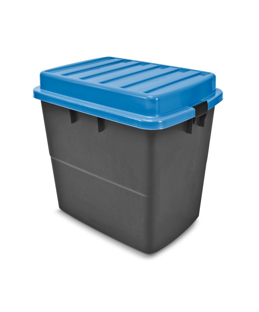 Heavy Duty Storage Box with Wheels and Latched Lid, 210-L, Black/Blue C4C8 - product image 1