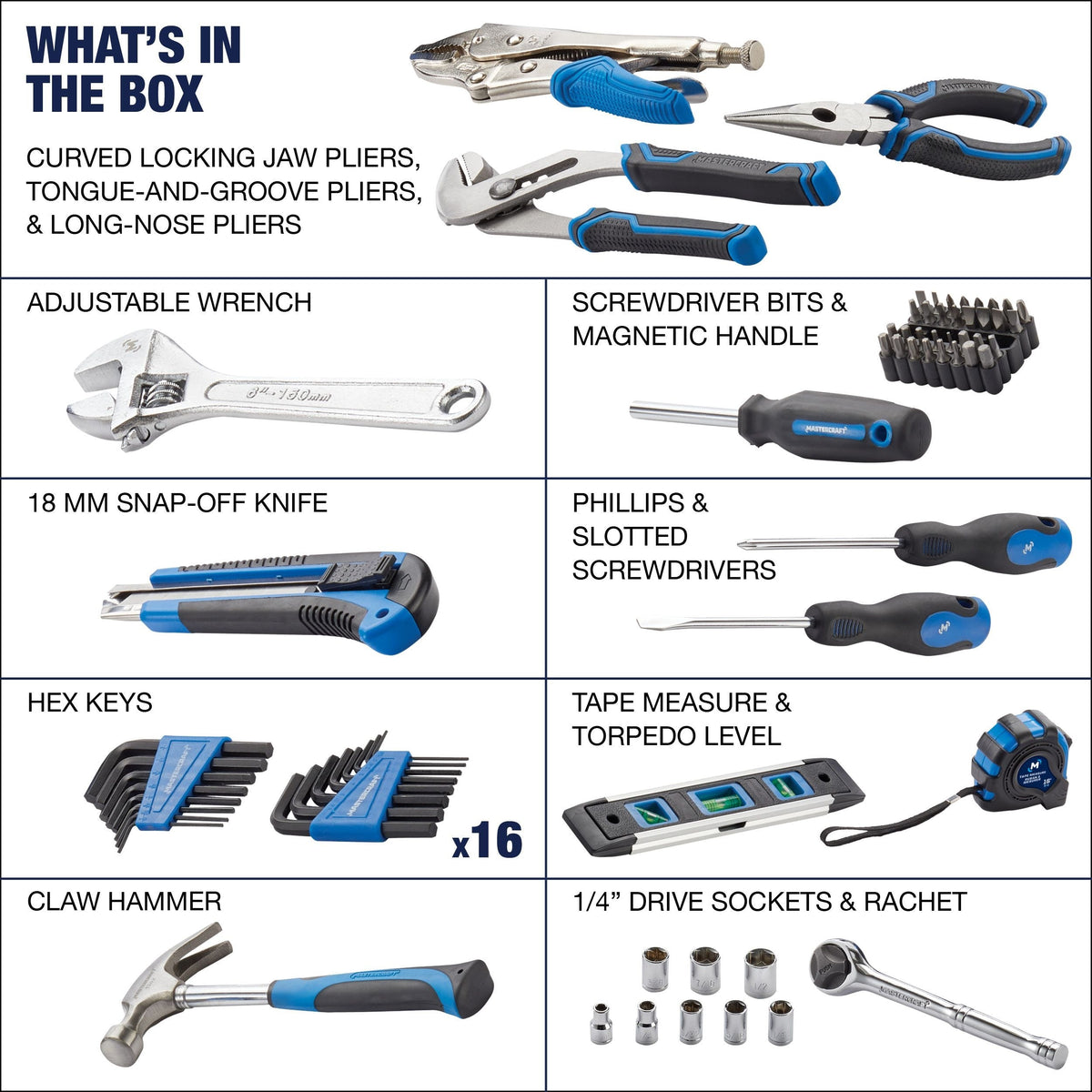 Home Repair Tool Set, 69-pc W6V3 - product image 7