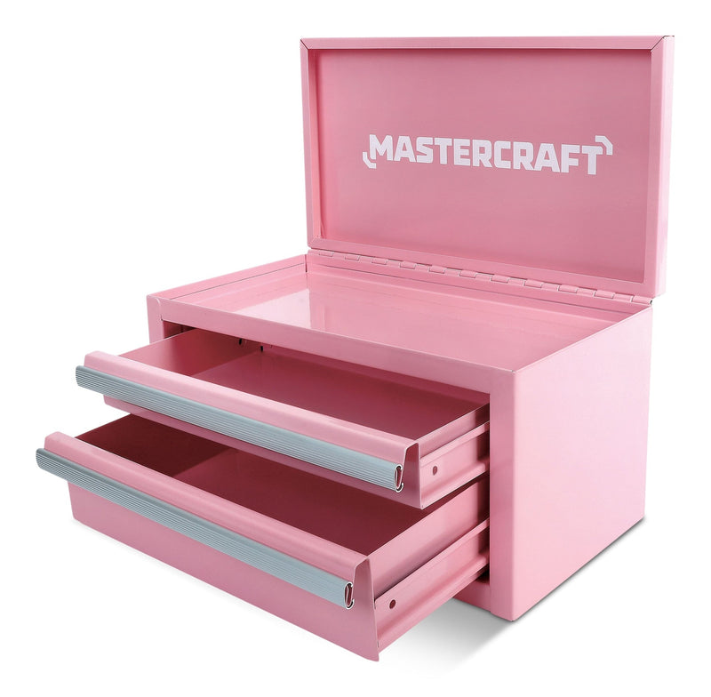 Mini Toolbox with 2 Drawers, Pink B4Q4