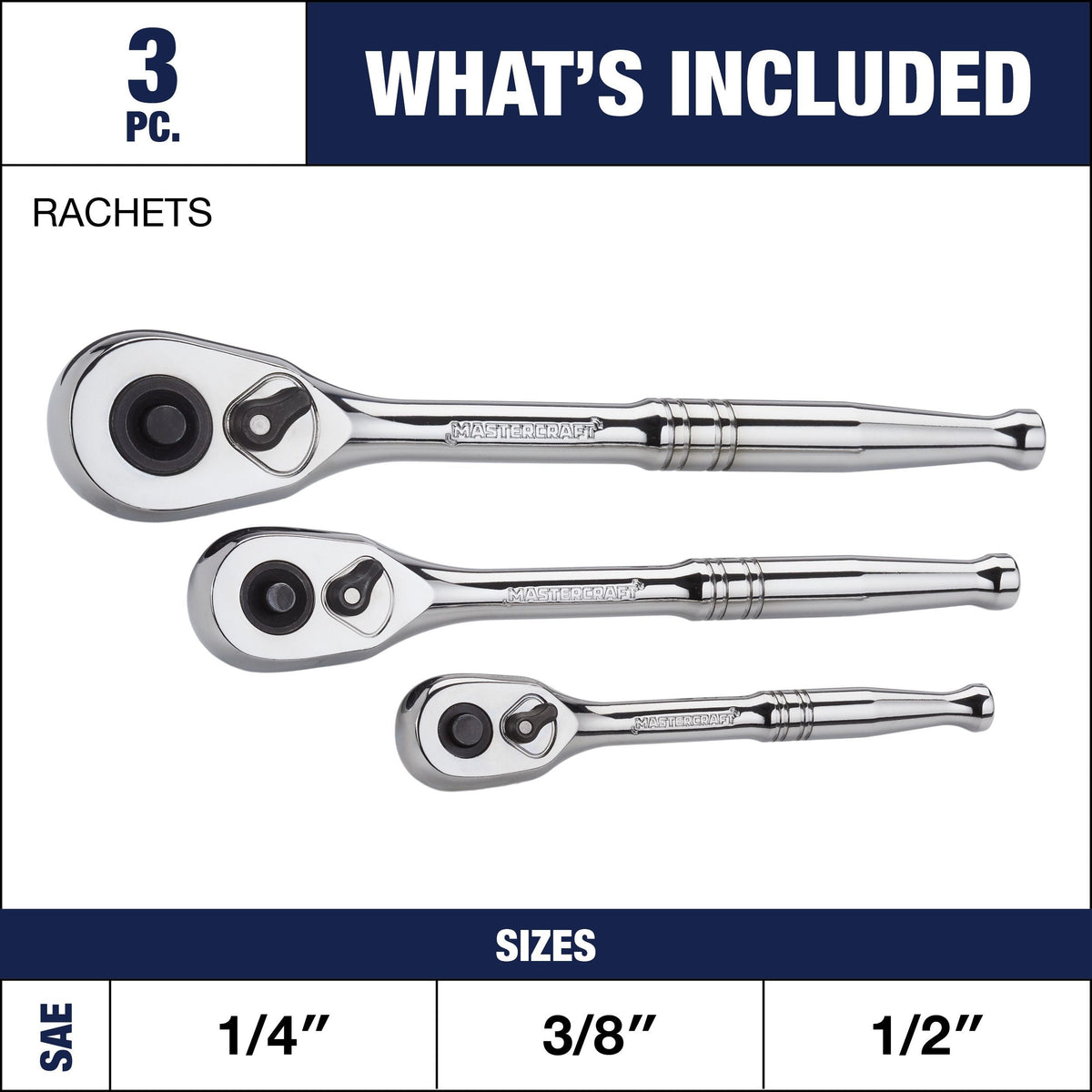 Ratchet Set, 3-pc U2F4 - product image 7