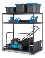 Seasonal Storage Rack with Rolling Platform Cart, Black, 65.5-in x 35.5-in x 68-in M9P3 - product image 2