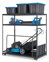 Seasonal Storage Rack with Rolling Platform Cart, Black, 65.5-in x 35.5-in x 68-in M9P3 - product image 3
