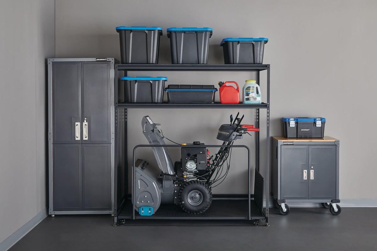 Seasonal Storage Rack with Rolling Platform Cart, Black, 65.5-in x 35.5-in x 68-in M9P3 - product image 5