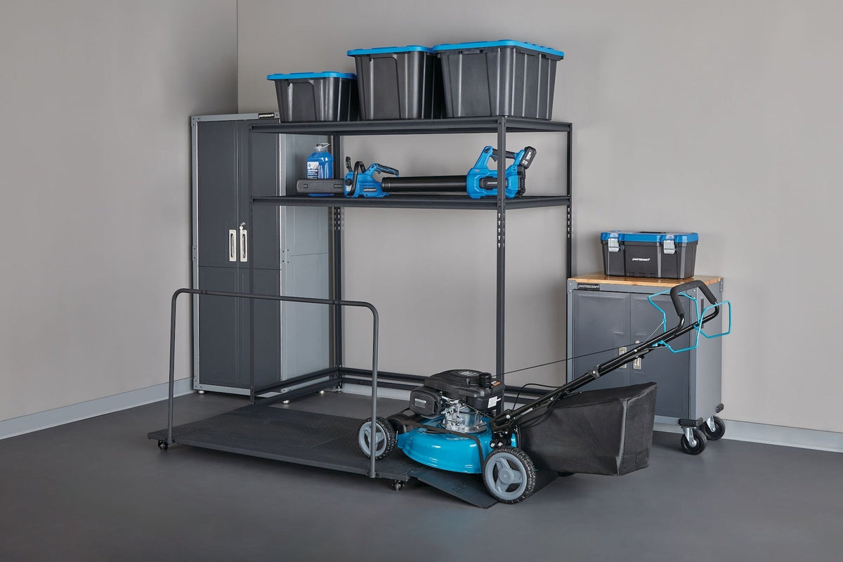 Seasonal Storage Rack with Rolling Platform Cart, Black, 65.5-in x 35.5-in x 68-in M9P3 - product image 8