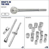 Socket Set 20-pc, 3/4-in Drive, SAE, Steel, Chrome C3R4 - product image 5
