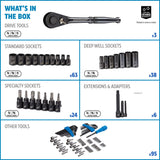 Socket Set, 229-pc, SAE / Metric, CRV, Black Steel Finish Q5A0 - product image 6