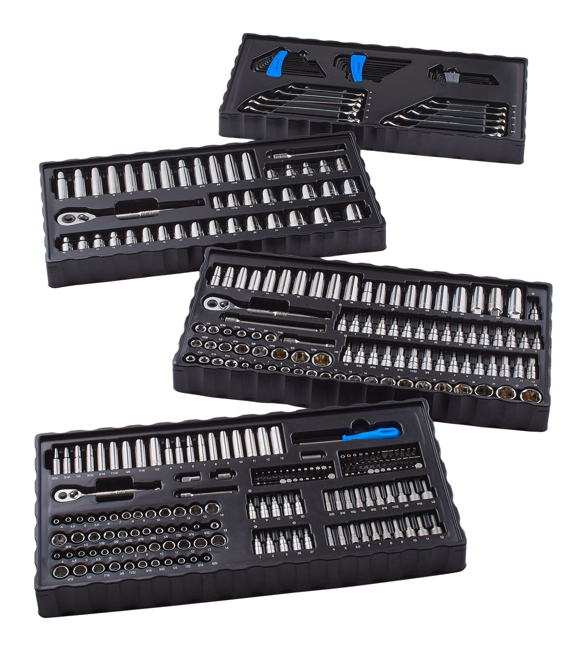 Socket Set, 350-pc, SAE / Metric, CRV, Nickel-Chrome Plating E5C4 - product image 4