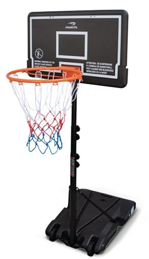 4-in-1 Jr Portable Adjustable Basketball Backboard System with Wheels J5T7
