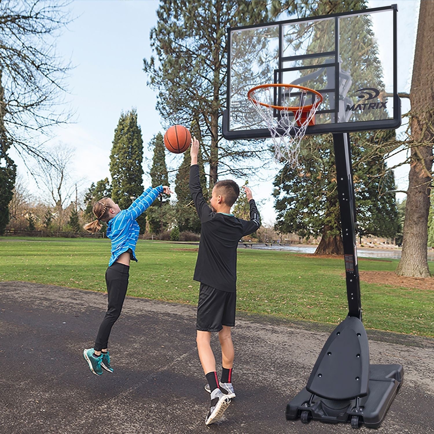 Portable Adjustable Basketball System, 54-in O9Z8 - product image 3