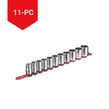 1/2-in Drive 6 Pt. Socket Set, SAE, Nickel-Chrome Plating, 11-pc H4X6 - product image 3