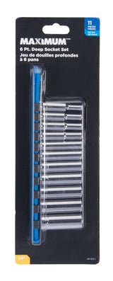 1/4-in Drive Deep Socket Set 11-pc, CRV, Nickel-Chrome Plating L4X6 - product image 2