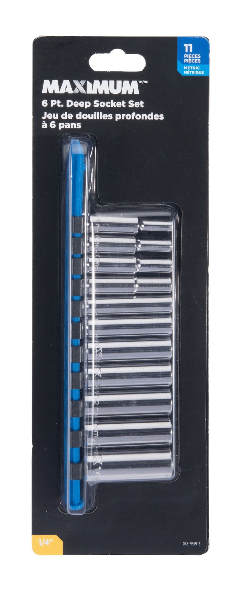 1/4-in Drive Deep Socket Set 11-pc, CRV, Nickel-Chrome Plating L4X6 - product image 2