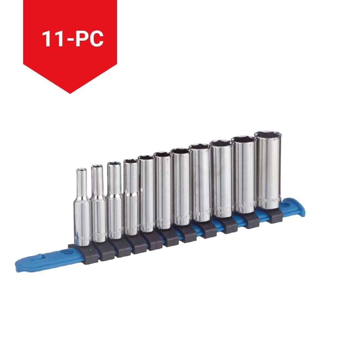1/4-in Drive Deep Socket Set 11-pc, CRV, Nickel-Chrome Plating L4X6 - product image 3