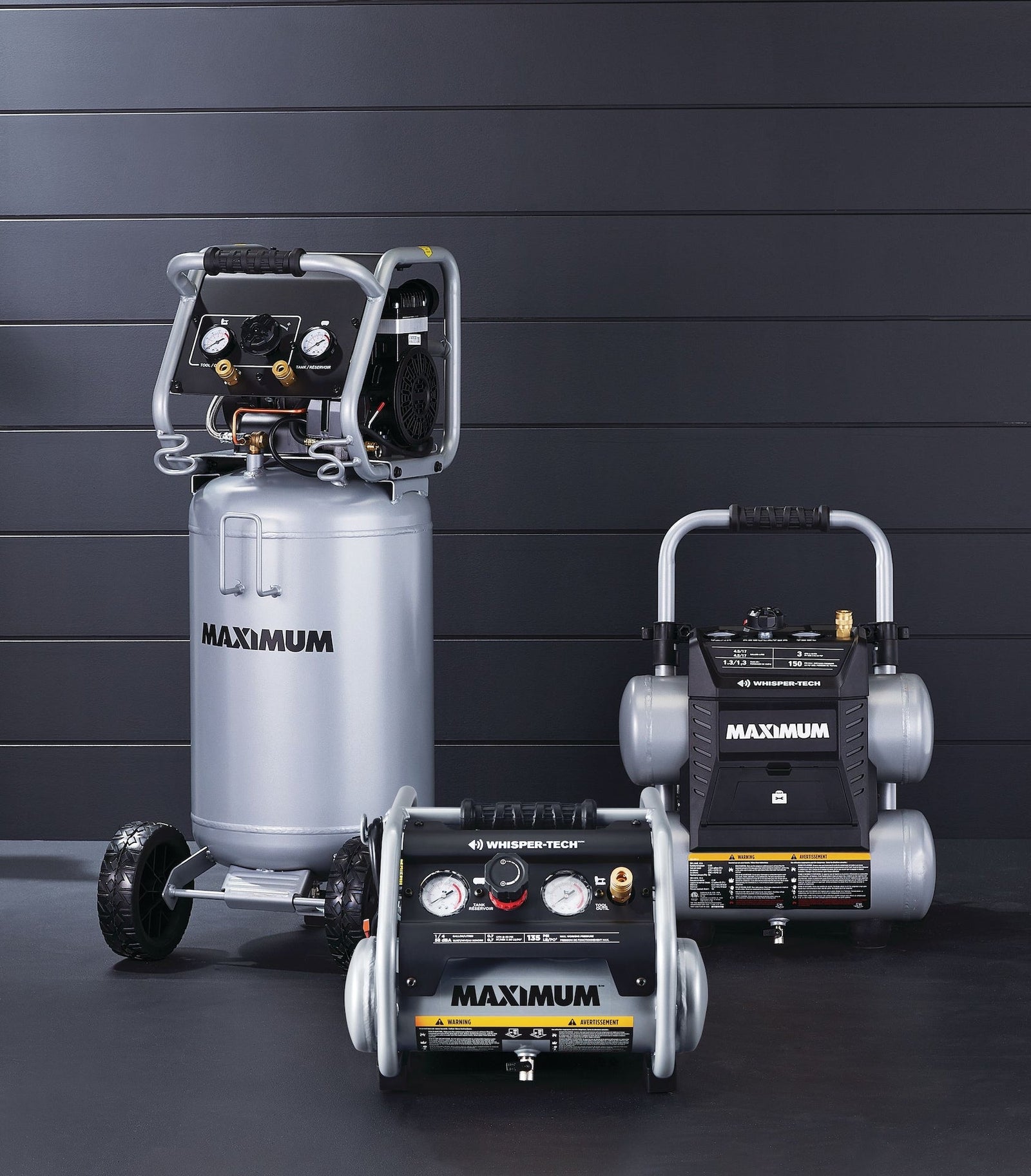 15-Gallon Oil-Free Quiet Portable Vertical Air Compressor with Top Tray G7I9 - product image 8