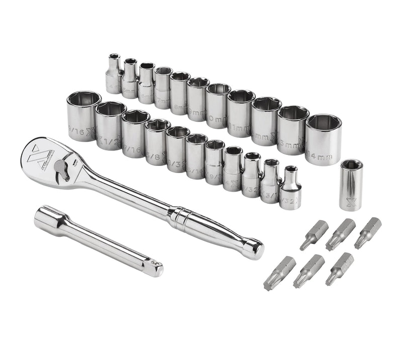 31 Piece 1/4" Drive Metric Socket Set V7F4