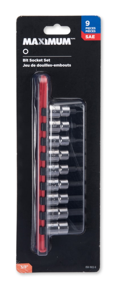 3/8-in Drive Hex Bit Socket Set, Chrome-Plated, 9-pc, SAE U6X7 - product image 2