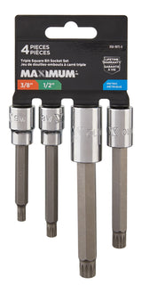 Extra Long Shank Triple Square Bit Socket Set, 4-pc B1J3 - product image 3