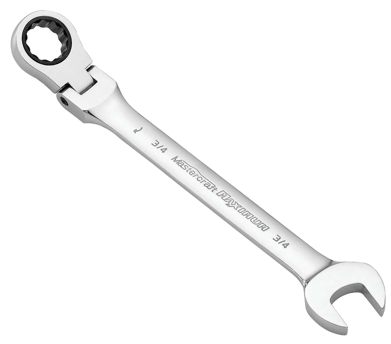 Flexhead Ratcheting Wrench, Assorted Sizes, SAE/ Metric, Metal, Chrome L7U3